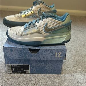 JA 1 SE - JA Morant - Nike Teal and White Sneaker